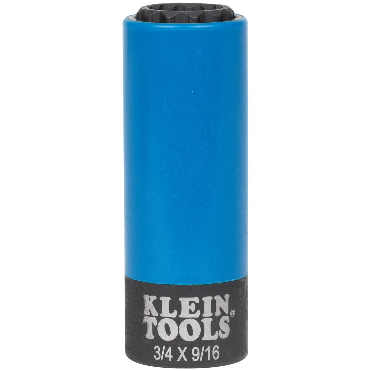 Klein Tools 66030 | 2-in-1 Coated Impact Socket, 12-Point, 3/4 and 9/16-Inch