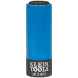 Klein Tools 66030 | 2-in-1 Coated Impact Socket, 12-Point, 3/4 and 9/16-Inch