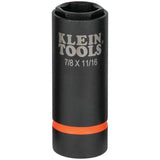Klein Tools 66064 | 2-in-1 Impact Socket, 6-Point, 7/8 and 11/16-Inch