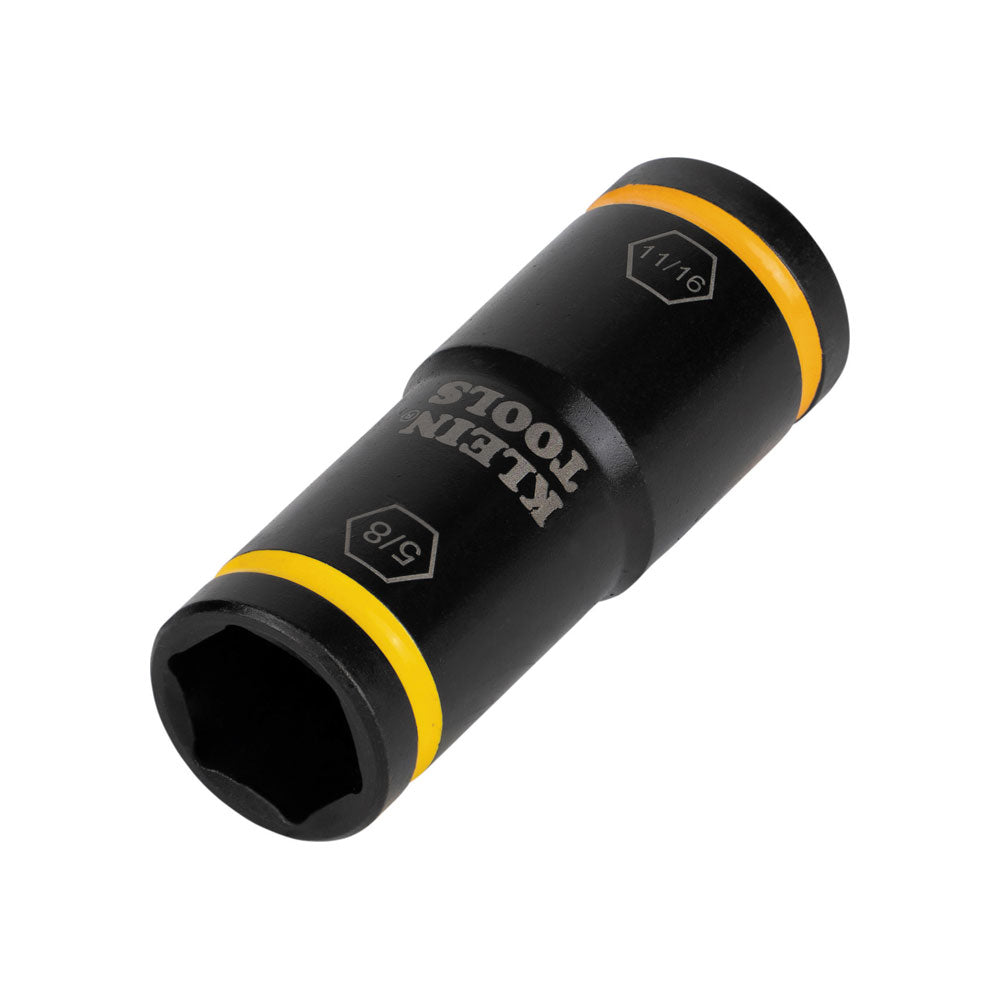 Klein Tools 66075 | Flip Impact Socket, 11/16 and 5/8-Inch