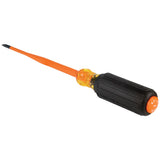 Klein Tools 6916INS | Slim-Tip Insulated Screwdriver, 3/16-Inch Cabinet, 6-Inch Round Shank
