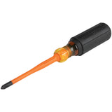 Klein Tools 6934INS | Slim-Tip Insulated Screwdriver, #2 Phillips, 4-Inch Round Shank