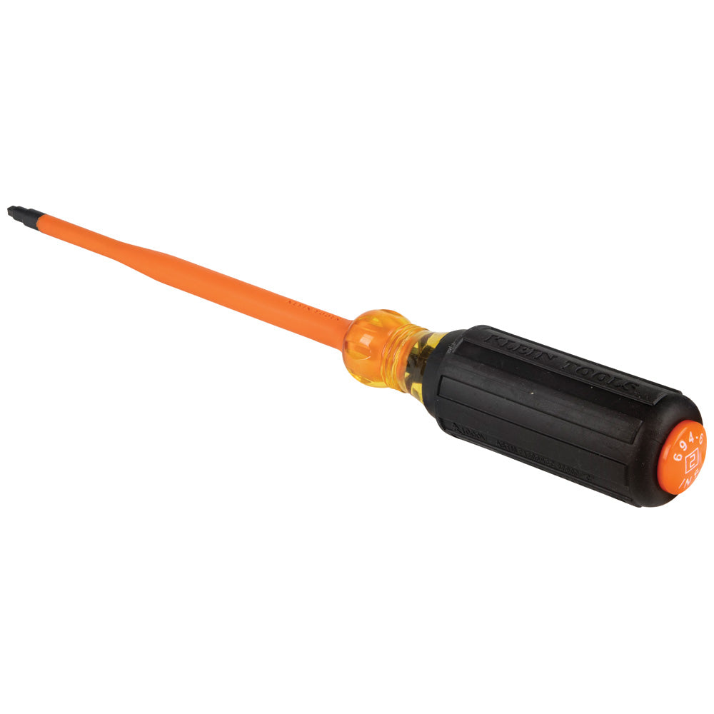 Klein Tools 6946INS | Slim-Tip 1000V Insulated Screwdriver, #2 Square, 6-Inch Round Shank