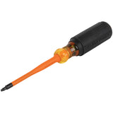 Klein Tools 6984INS | Slim-Tip 1000V Insulated Screwdriver, #1 Square, 4-Inch Round Shank
