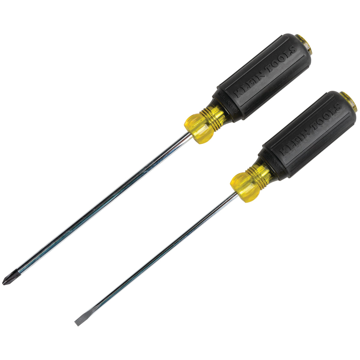 Klein Tools 85742 | Screwdriver Set, 3/16 Cabinet and #2 Phillips, Cushion-Grip, 2-Piece