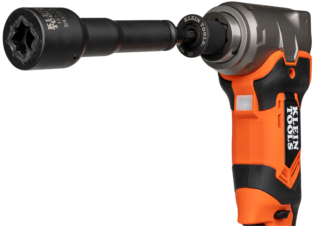 Klein Tools BAT20LWA | 7/16-Inch Adapter for 90-Degree Impact Wrench