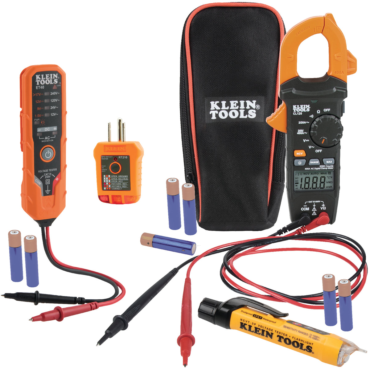 Klein Tools CL120VP | Premium Clamp Meter Electrical Test Kit