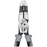 Klein Tools J2159CRTP | Hybrid Pliers with Crimper, Fish Tape Puller and Wire Stripper