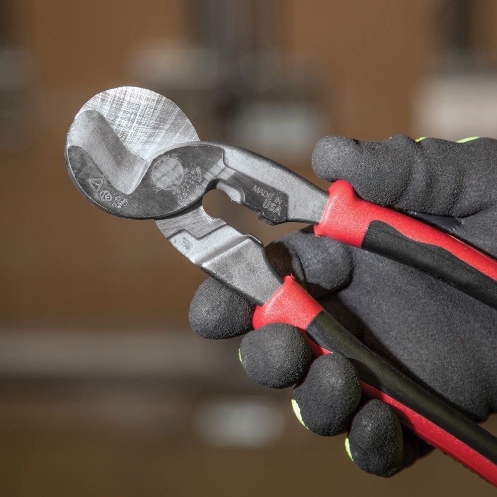 Klein Tools J63225N | Journeyman High Leverage Cable Cutter with Stripping