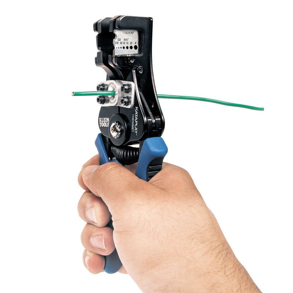 Klein Tools 11063W | Katapult Wire Stripper and Cutter for Solid and Stranded Wire