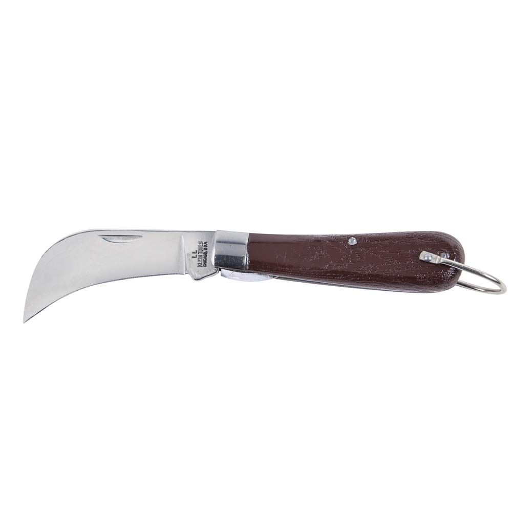 Klein Tools 1550-4 | Pocket Knife, Carbon Steel Hawkbill Slitting Blade
