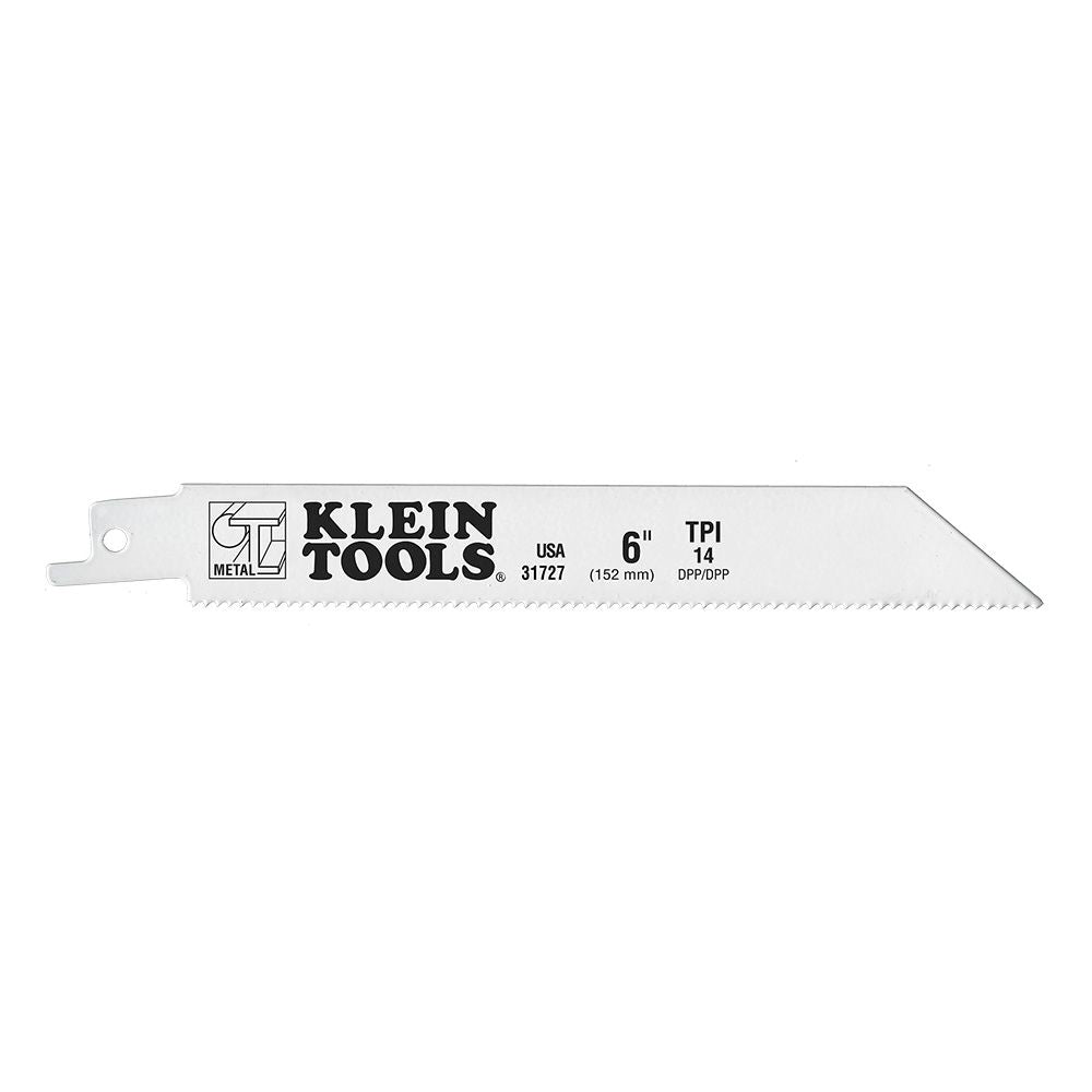 Klein Tools 31727 | Reciprocating Saw Blades, 14 TPI, 6-Inch, 5-Pack