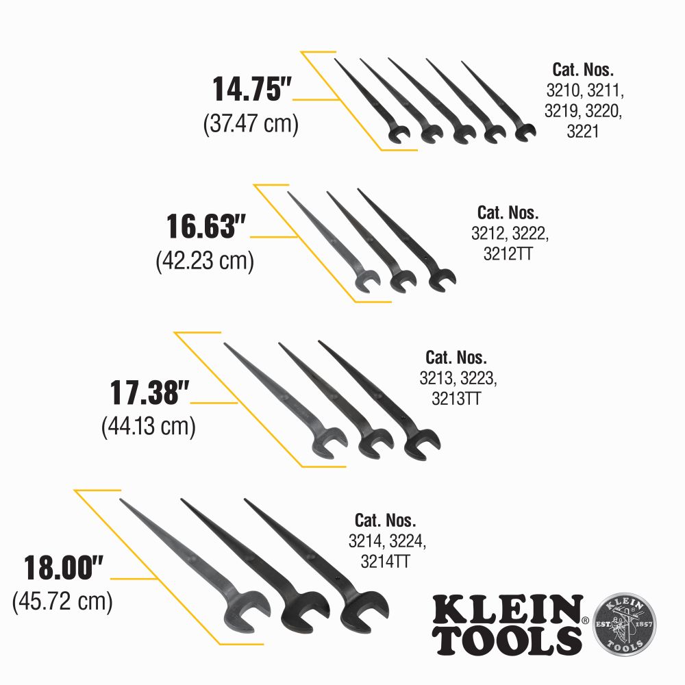 Klein Tools 3212 | Spud Wrench 1-1/4-Inch Nominal Opening for Heavy Nut
