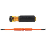 Klein Tools 32286 | Flip-Blade Insulated Screwdriver, 2-in1, Phillips Bit 1, Slotted Bit 3/16-Inch