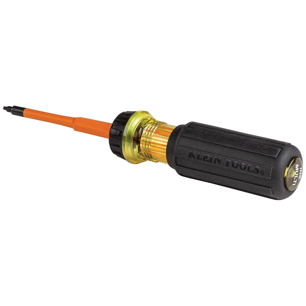 Klein Tools 32287 | Flip-Blade Insulated Screwdriver, 2-in-1, Square Bit 1 and 2