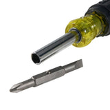 Klein Tools 32476 | Multi-Bit Screwdriver / Nut Driver, 5-in-1, Phillips, Slotted Bits