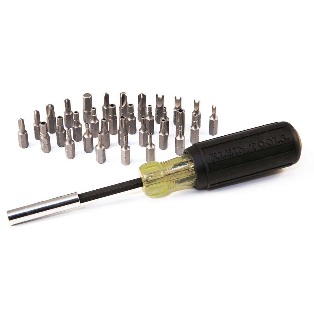 Klein Tools 32510 | Magnetic Screwdriver with 32 Tamper Proof Bits