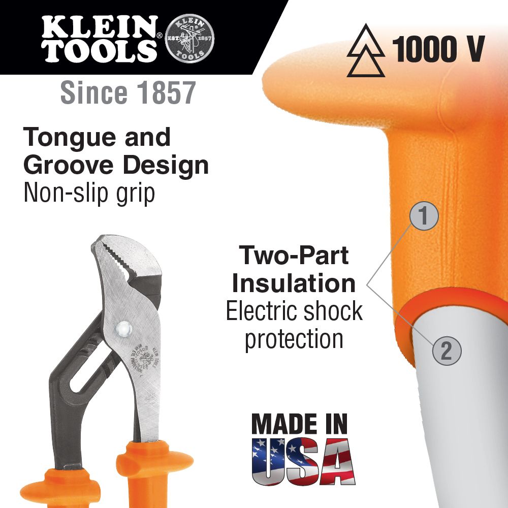 Klein Tools 33525SC | 1000V Insulated Utility Tool Kit in Roll Up Pouch, 13 Piece