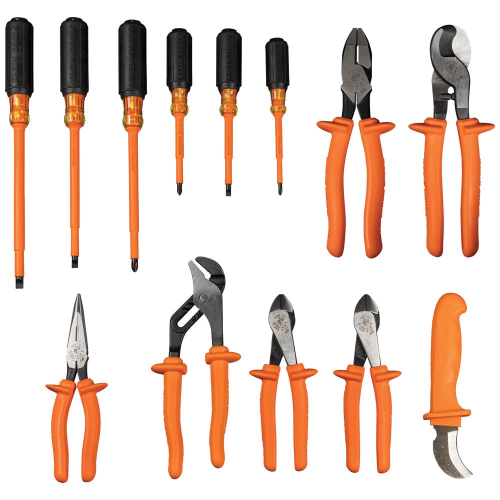 Klein Tools 33525SC | 1000V Insulated Utility Tool Kit in Roll Up Pouch, 13 Piece