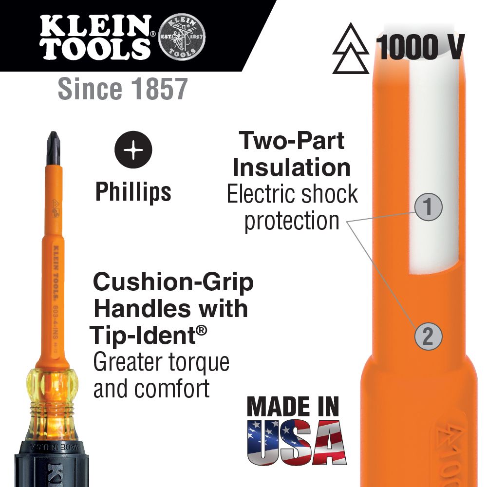 Klein Tools 33526 | Basic 1000V Insulated Tool Kit, 1000-Volt, 8-Piece