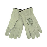 Klein Tools 40014 | Lined Drivers Gloves, Suede Cowhide, Large