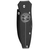 Klein Tools 44001-BLK | Lightweight Lockback Knife, 2-1/2-Inch Drop Point Blade, Black Handle