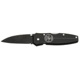 Klein Tools 44001-BLK | Lightweight Lockback Knife, 2-1/2-Inch Drop Point Blade, Black Handle