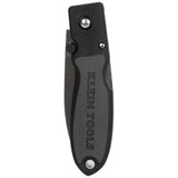Klein Tools 44002 | Lightweight Lockback Knife, 2-3/8-Inch Drop Point Blade, Black Handle