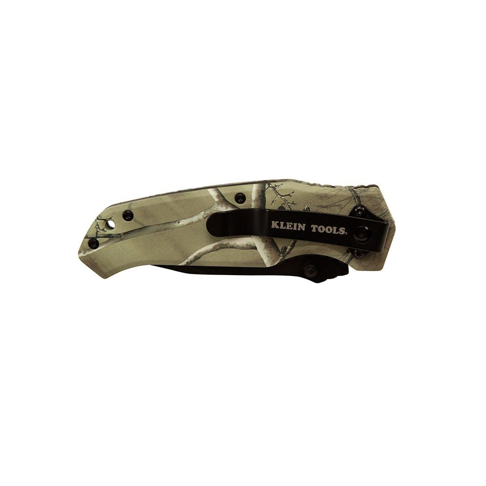 Klein Tools 44222 | Pocket Knife, Realtree xtra Camo, Tanto Blade