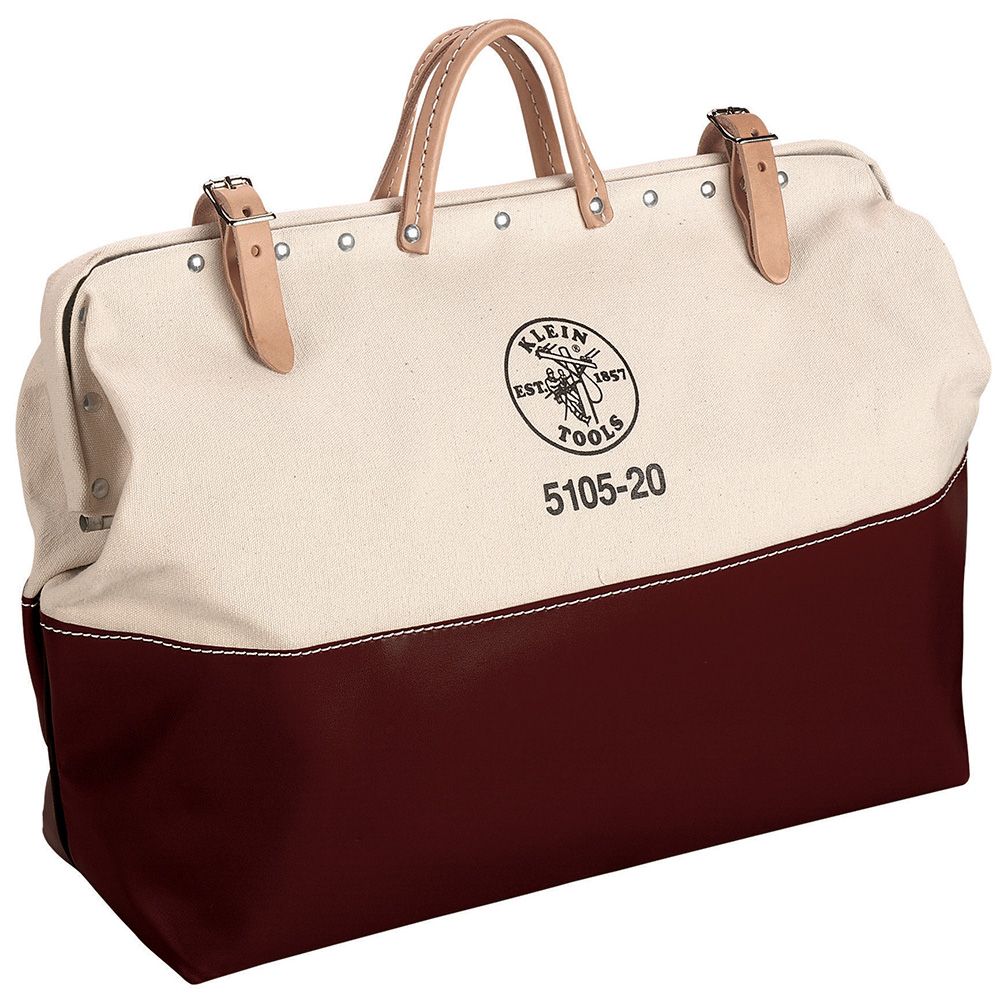 Klein Tools 5105-20 | High-Bottom Canvas Tool Bag, 20-Inch