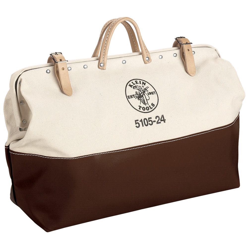 Klein Tools 5105-24 | High-Bottom Canvas Tool Bag, 24-Inch