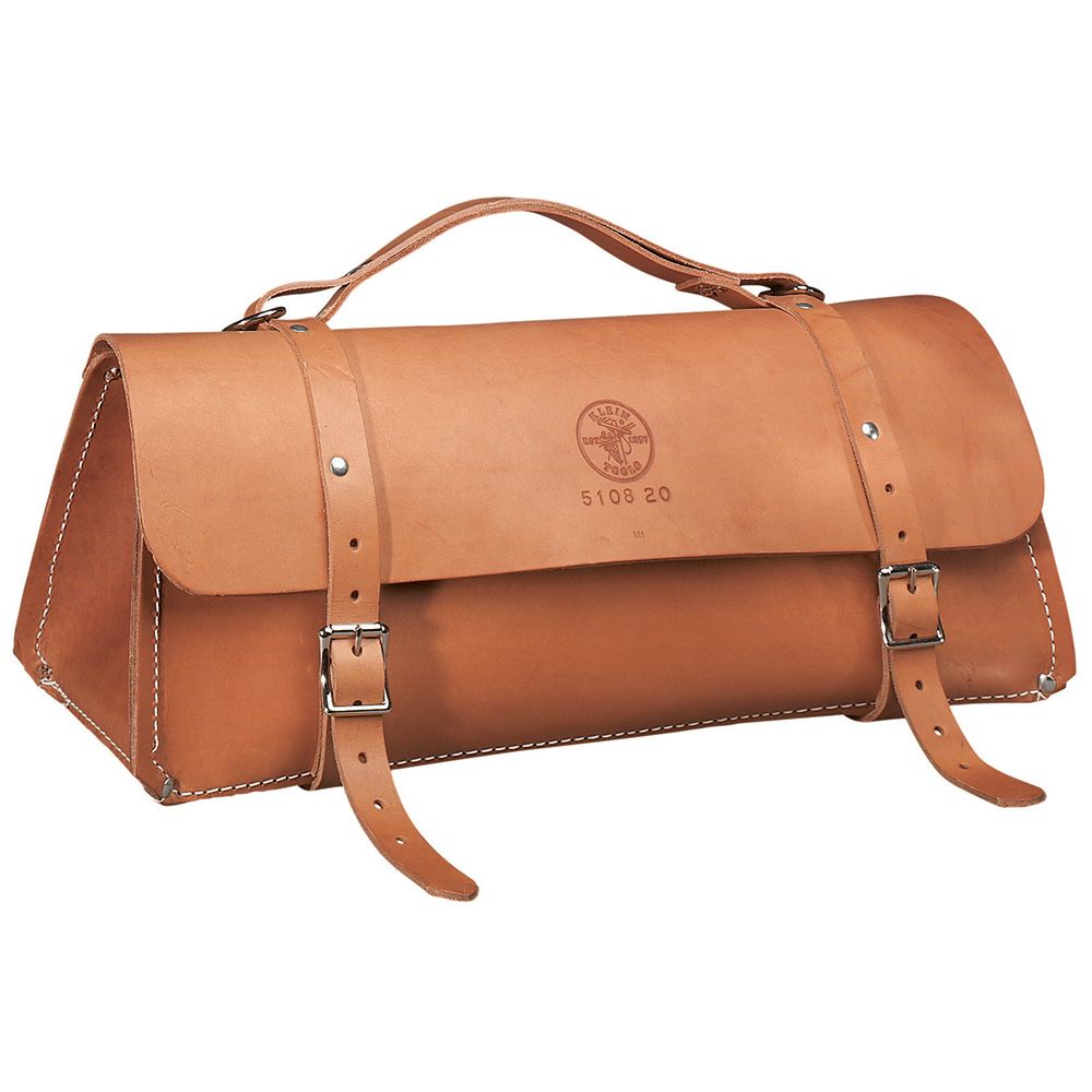 Klein Tools 5108-20 | Deluxe Leather Bag, 20-Inch