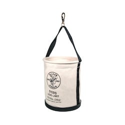 Klein Tools 5109S | Canvas Bucket, Straight Wall with Swivel Snap, 12-Inch