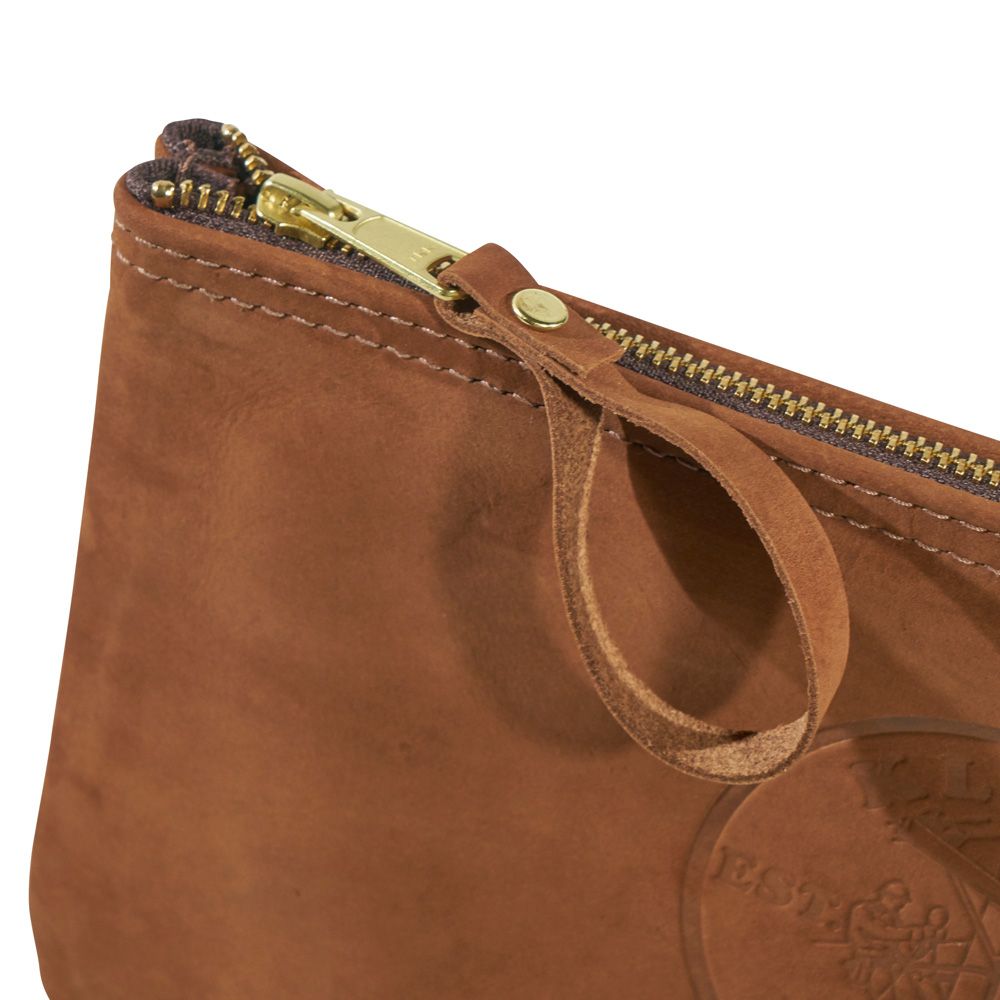 Klein Tools 5139L | Top-Grain Leather Zipper Bag