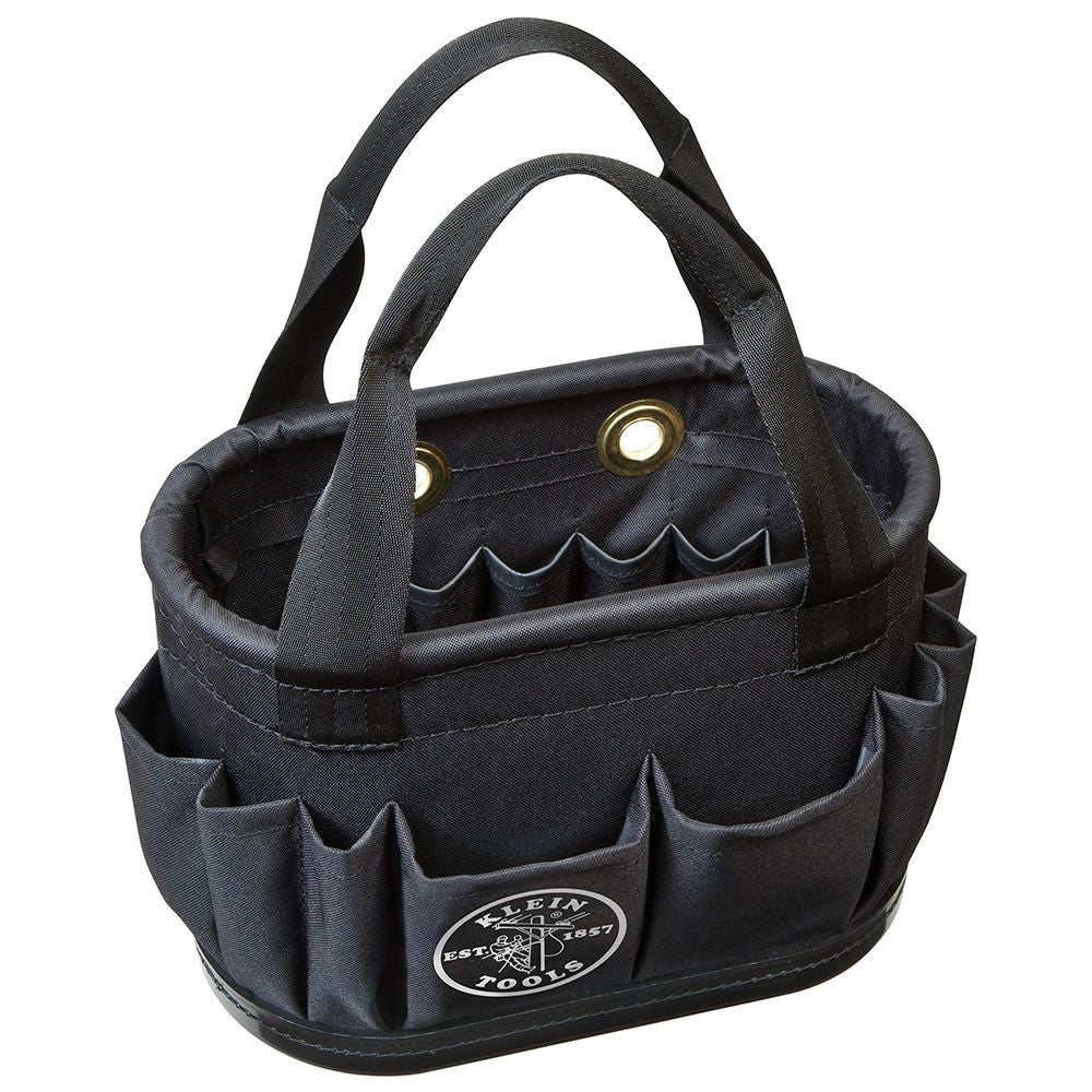 Klein Tools 5144BHB14OS | Hard-Body Bucket, 29-Pocket Aerial Bucket, Black