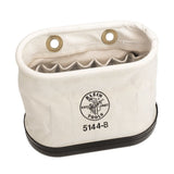 Klein Tools 5144B | Canvas Bucket, 15 Interior Pocket Aerial Oval Bucket