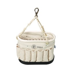 Klein Tools 5152S | Canvas Bucket, 41-Pocket Oval Bucket with Swivel Snap