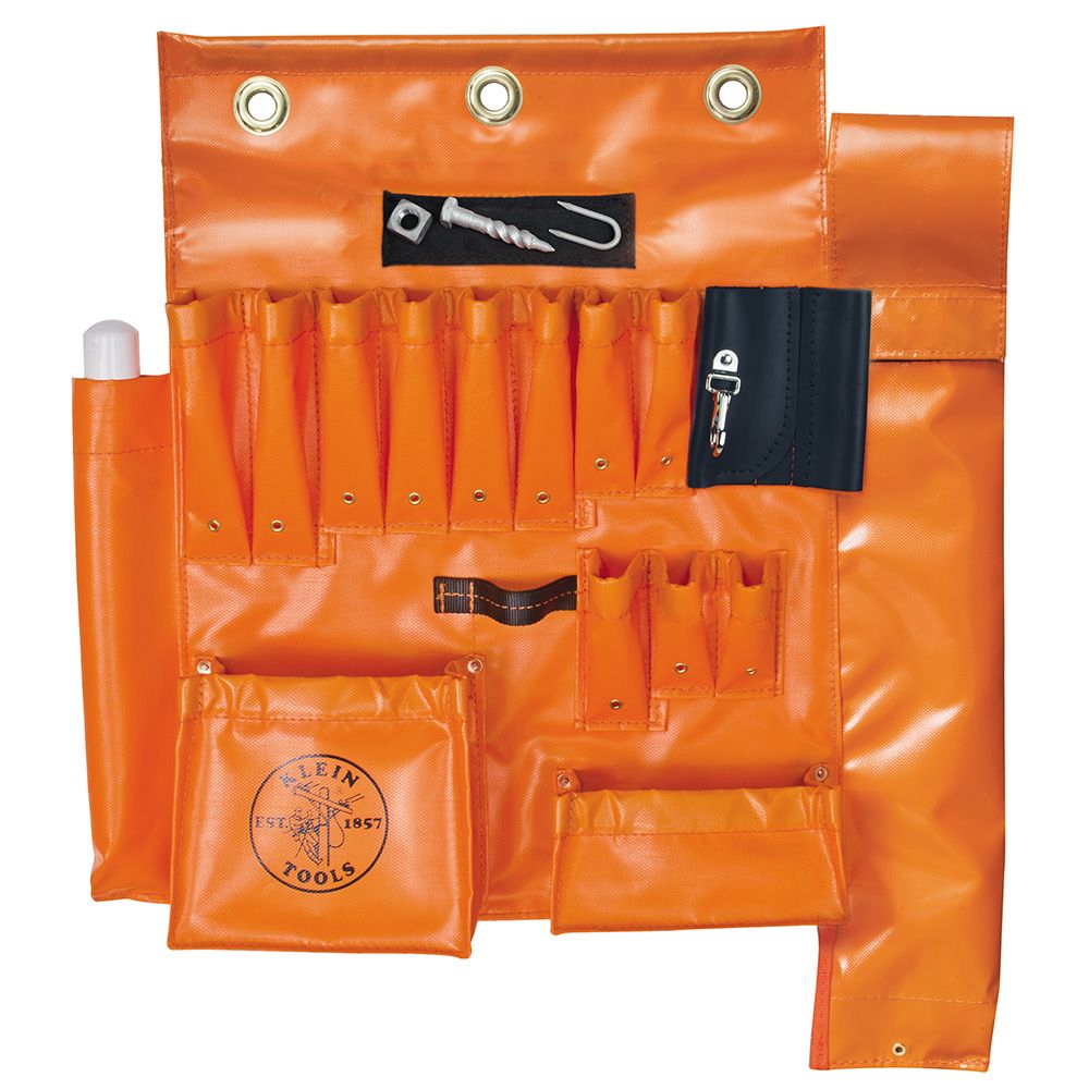 Klein Tools 51829MHS | Aerial Apron with Hot Stick Pocket and Magnet