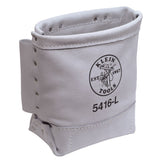 Klein Tools 5416L | Tool Bag, Bull-Pin and Bolt Bag, Tunnel Loop, Leather, 5 x 10 x 9-Inch
