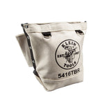 Klein Tools 5416TBR | Tool Pouch, Bolt Retention Pouch, Canvas, Tunnel Connect, 5 x 10 x 9-Inch