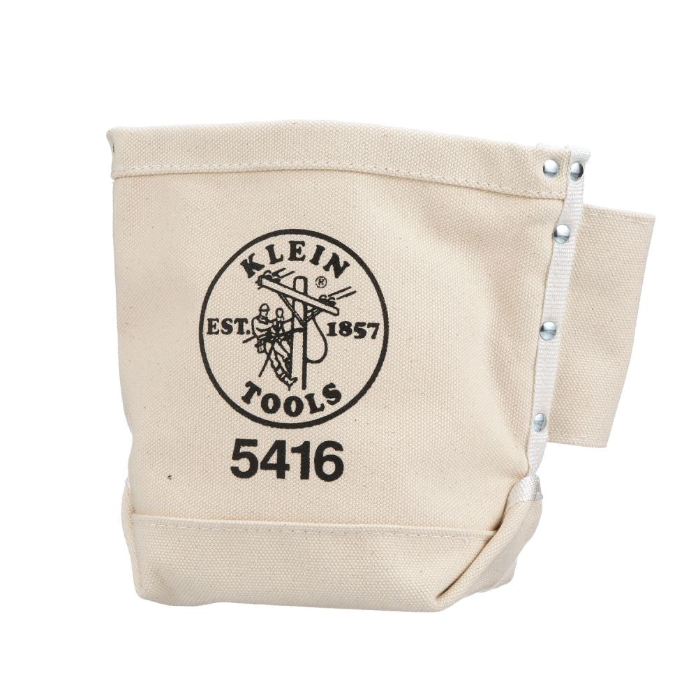 Klein Tools 5416 | Tool Bag, Bull-Pin and Bolt Pouch, Belt Strap Connect, 5 x 10 x 9-Inch