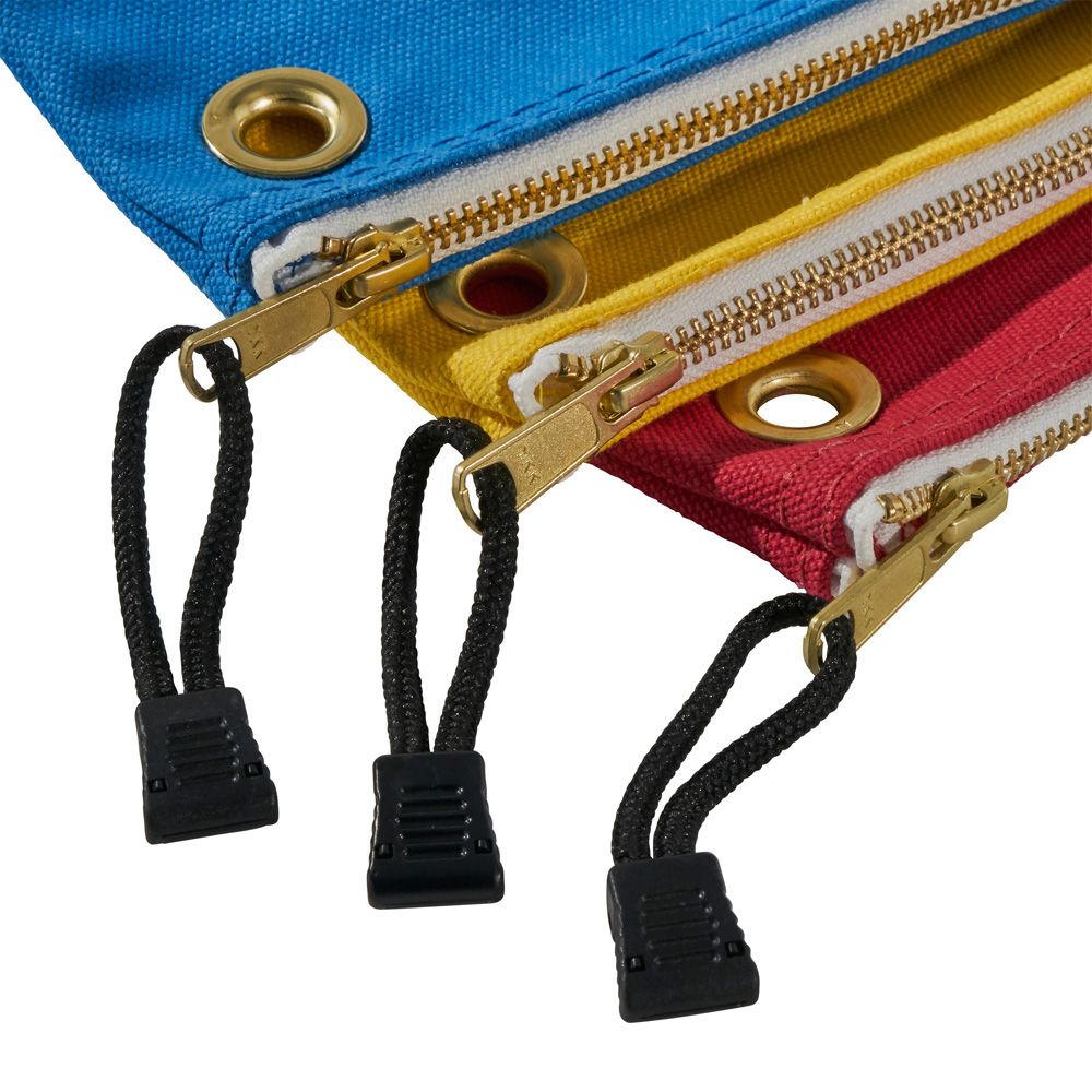 Klein Tools 5539CPAK | Assorted Canvas Zipper Bags, 3-Pack