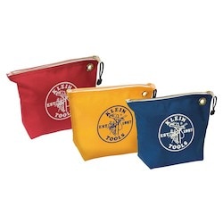 Klein Tools 5539CPAK | Assorted Canvas Zipper Bags, 3-Pack