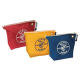 Klein Tools 5539CPAK | Assorted Canvas Zipper Bags, 3-Pack