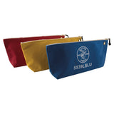 Klein Tools 5539LCPAK | Canvas Bags with Zipper, Large Assorted Colors, 3 Pack