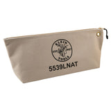Klein Tools 5539LNAT | Canvas Bag with Zipper, Large Natural