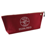 Klein Tools 5539LRED | Canvas Bag with Zipper, Large Red