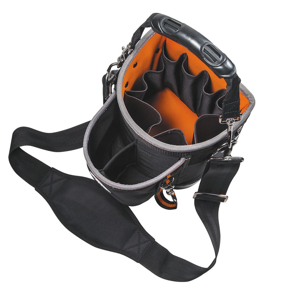 Klein Tools 55419SP-14 | Tool Bag, Tradesman Pro Shoulder Pouch, 14 Pockets, 10-Inch