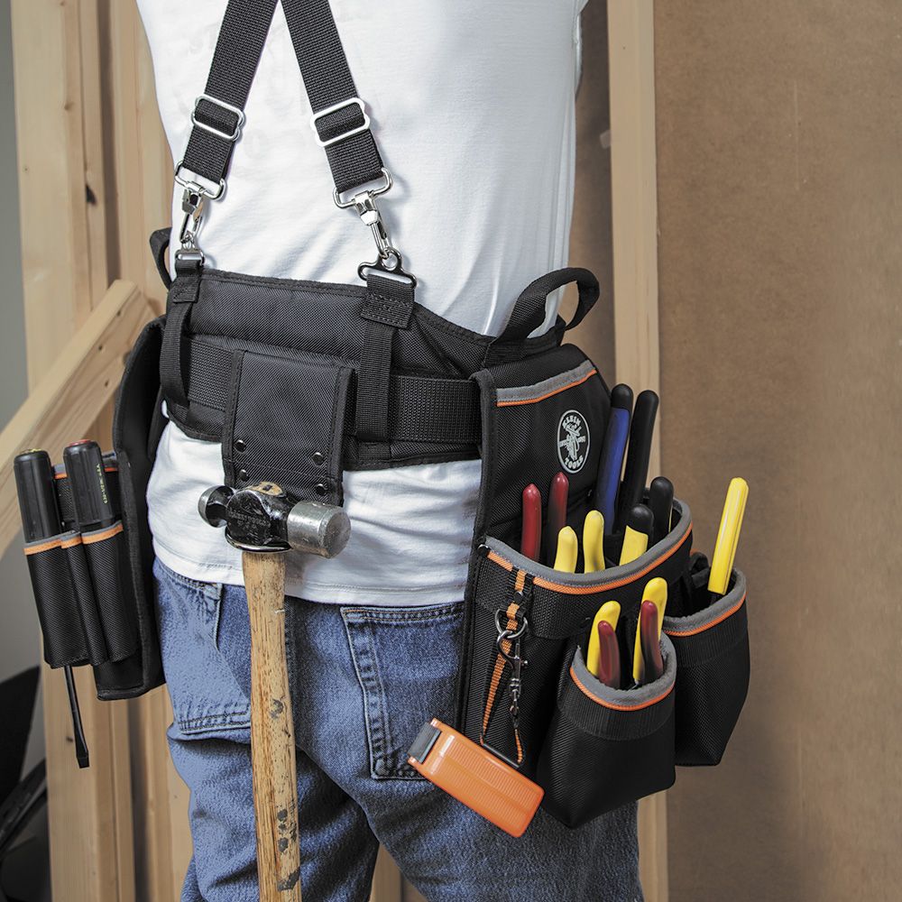 Klein Tools 55428 | Tradesman Pro Electrician's Tool Belt, Large