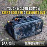 Klein Tools 55431 | Tool Bag, Tradesman Pro Lighted Tool Bag, 31 Pockets, 15-Inch